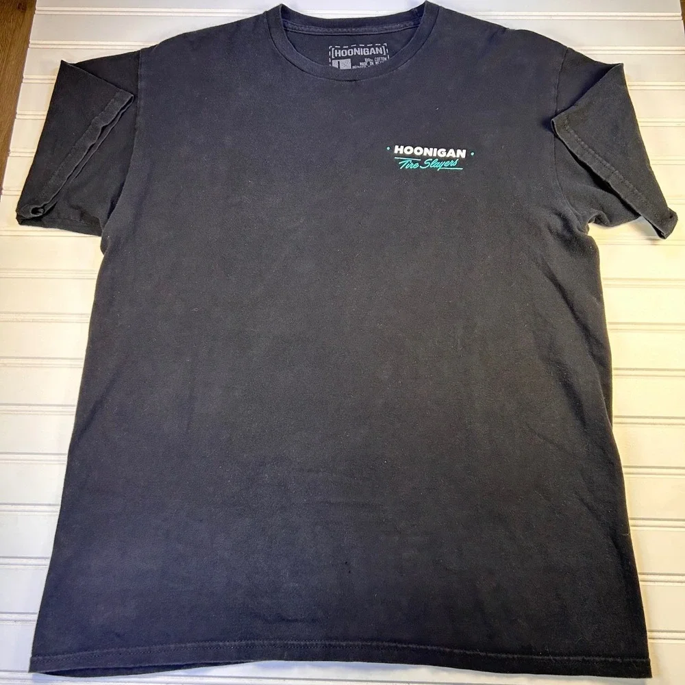 Hoonigan‎ Tire Slayers Graphic T-Shirt Mens Large Black Ken Block Drift Racing